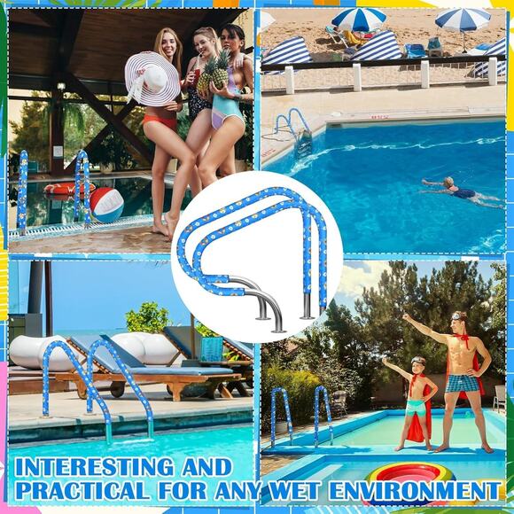 2 Pcs Pool Handrail Beach Ball Cover 8ft Swimming Pool Hand Rail Protector with - Picture 5 of 5
